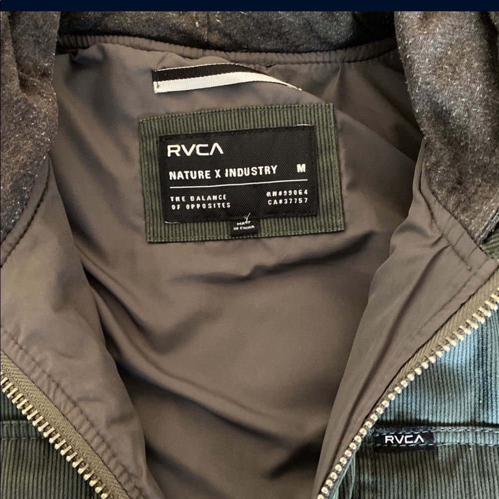 Green RVCA Bomber Jacket - Picture 2 of 2